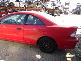 2005 Honda Civic DX Red Coupe 1.7L AT #A24883